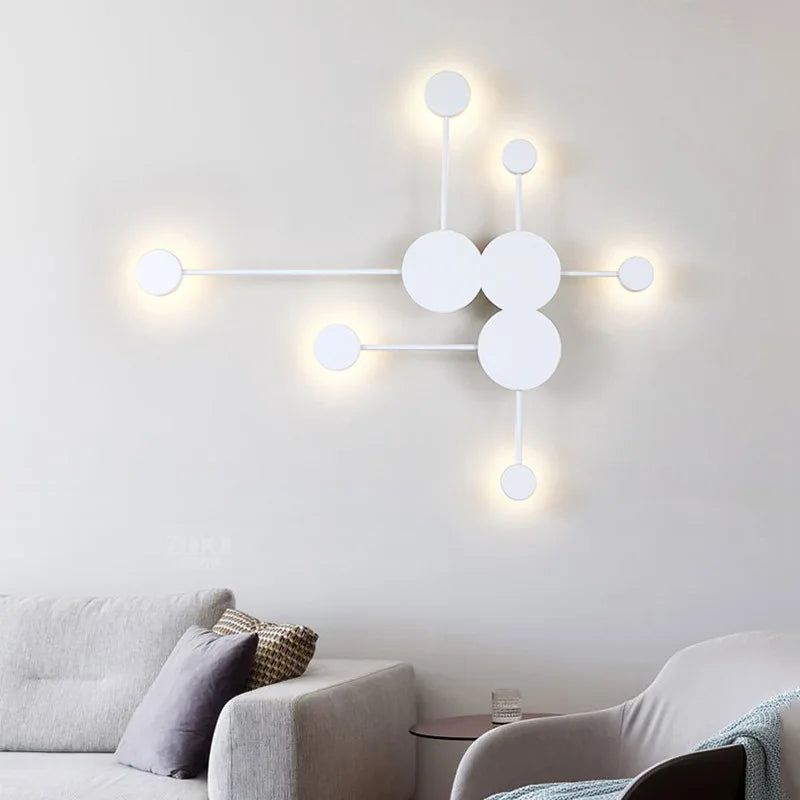Modern Nordic Black Wall Lamp  AC110V AC220V Bedroom Bedside Wall Sconce Light Art Decoration Fixtures Living Room Wall Lights - vue 6 sur 23