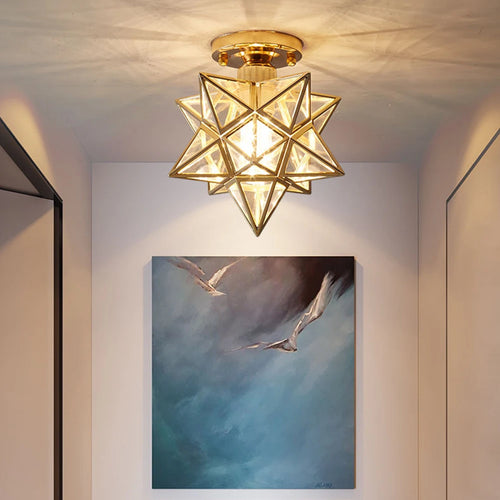 plafonnier moderne en cristal avec éclairage led intérieur - vue 2 sur 9