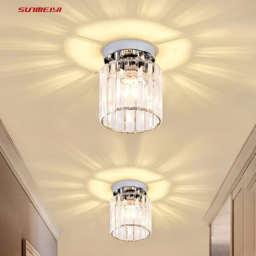 SUNMEIYI-Silver Modern Ceiling Light Lamp for Kitchen, Living Room, Home Decoration, Dining Room, Hallway - vue 5 sur 5
