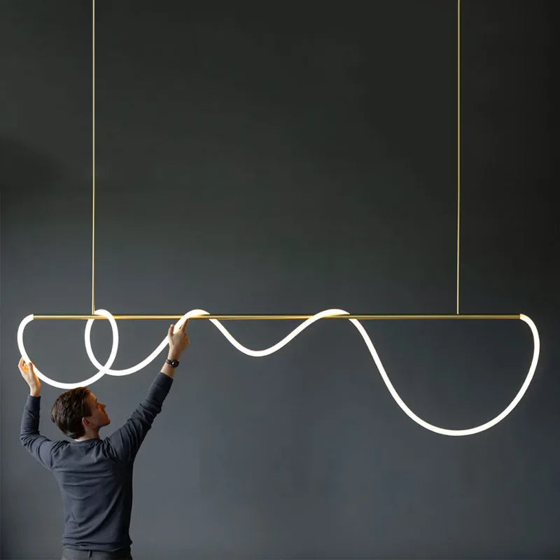 lustre design nordique à led intensité variable pour intérieur
