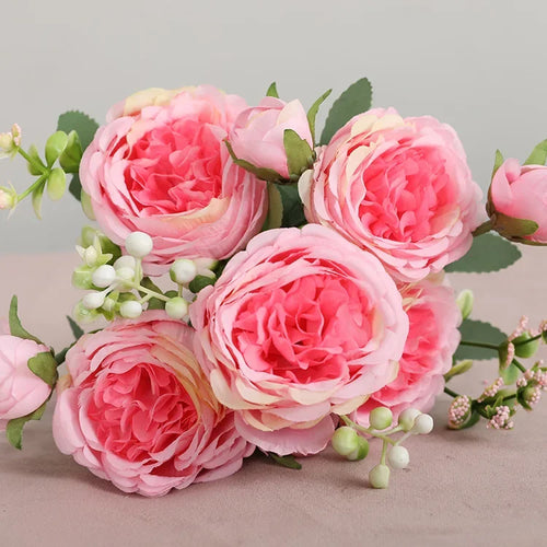 petit bouquet de fleurs artificielles pour décoration printanière et mariage - vue 28 sur 37