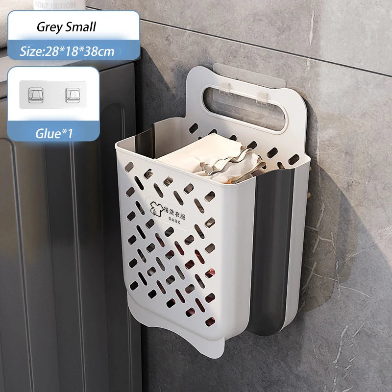 panier de rangement pliable à suspendre pour linge sale - vue 10 sur 19
