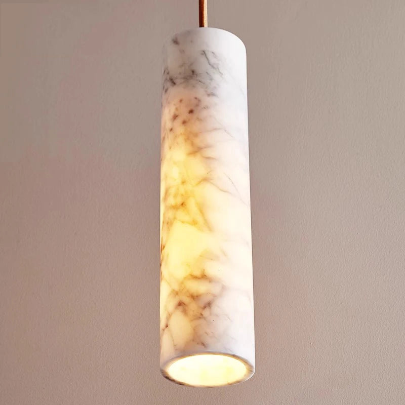 suspension LED en marbre design moderne de luxe - vue 5 sur 15