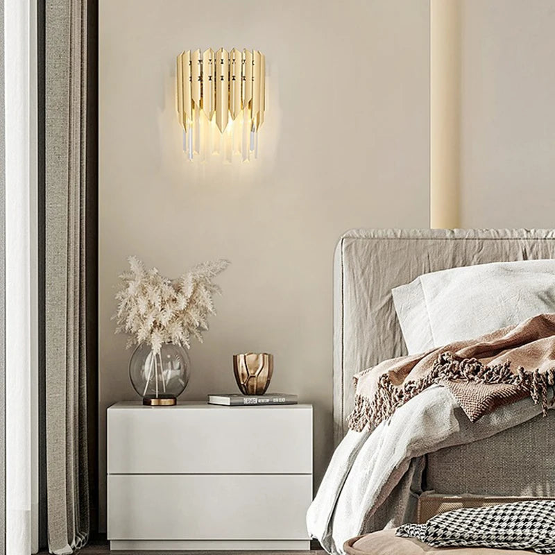 luxe et modernes applique murale en cristal pour hôtel