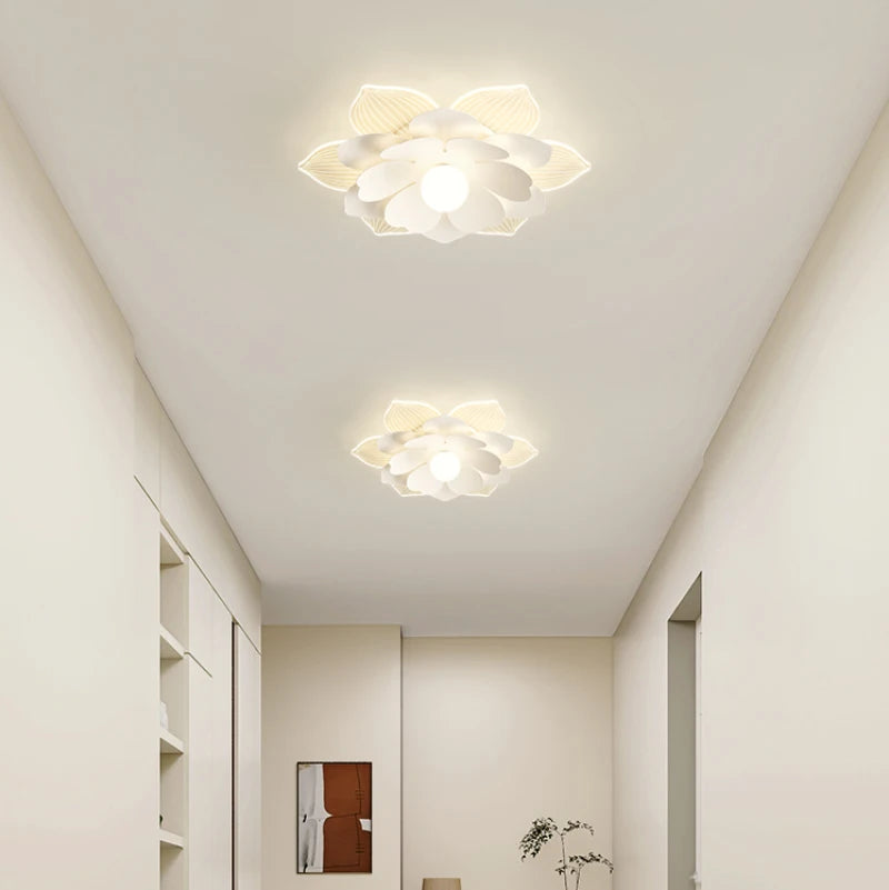 plafonnier moderne à fleurs en pétales pour décoration intérieure - vue 5 sur 10