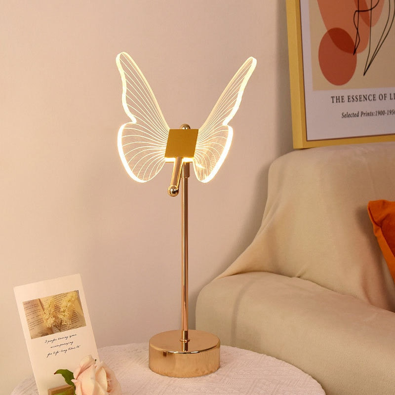 Lampe à poser style vintage LED en métal doré Anila