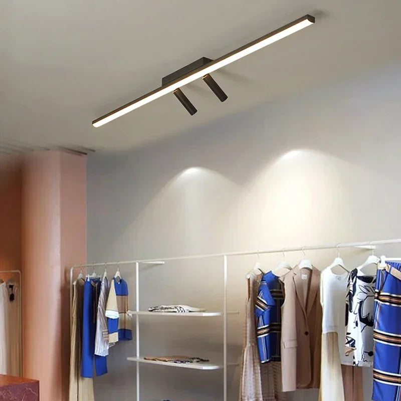 lustre led moderne avec projecteurs acrylique pour éclairage intérieur - vue 4 sur 9