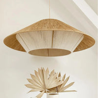 lustre rétro japonais en corde de chanvre pour décoration créative