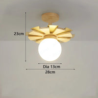 applique murale suspendue en bois nordique avec bras oscillant led