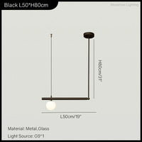 lustre moderne minimaliste suspension linéaire créative pour intérieur
