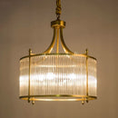 lustre moderne en cuivre avec tubes de verre led