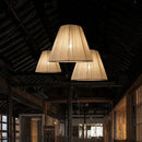 suspension en tissu chinois moderne avec design pli rétro