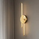applique murale led minimaliste en laiton et cuivre
