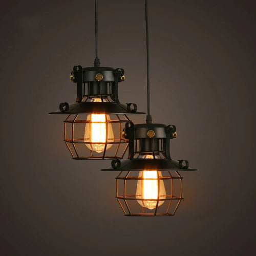 lustre suspendu vintage créatif pour café et restaurant - vue 2 sur 7