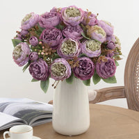 bouquet de pivoines en soie pour décoration artificielle