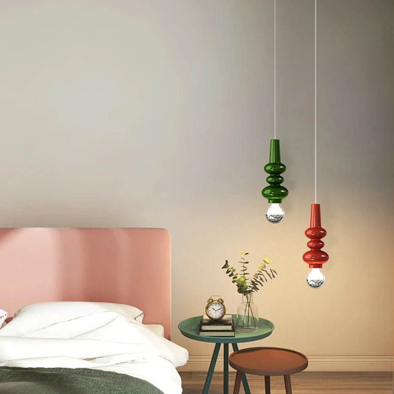 suspension led simple et créative pour bar nordique - vue 4 sur 12