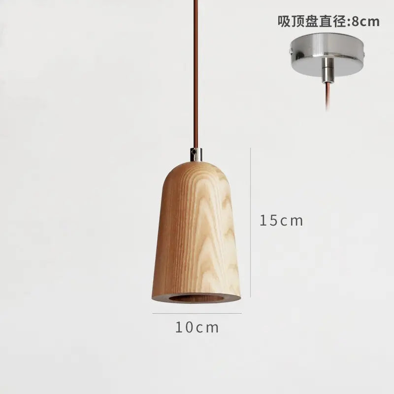 suspension en bois massif style japonais décoration nordique élégante - vue 5 sur 14