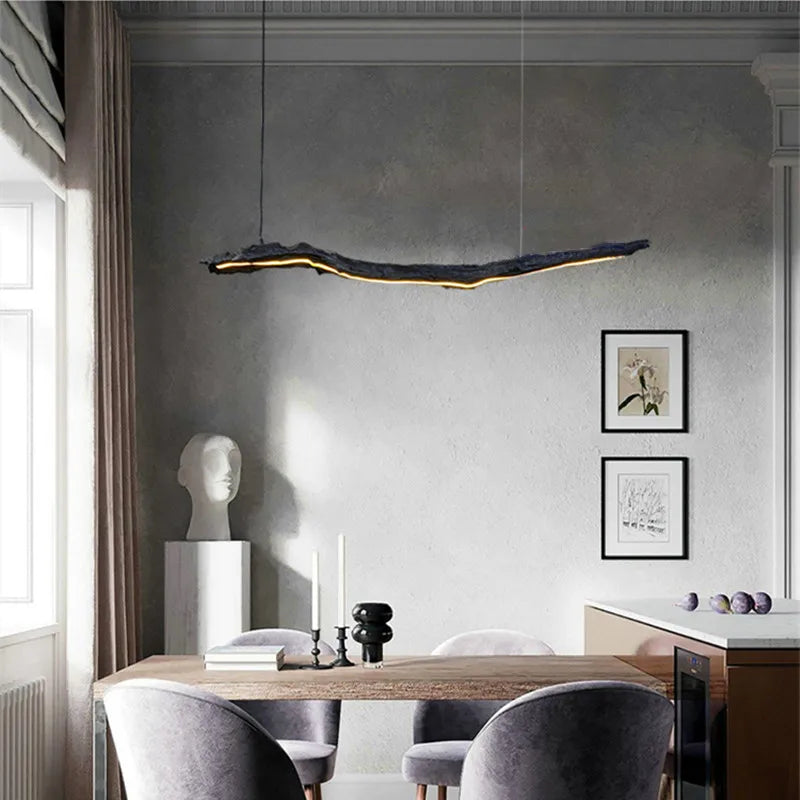 lustre wabi-sabi nordique led pour restaurant et café - vue 4 sur 8