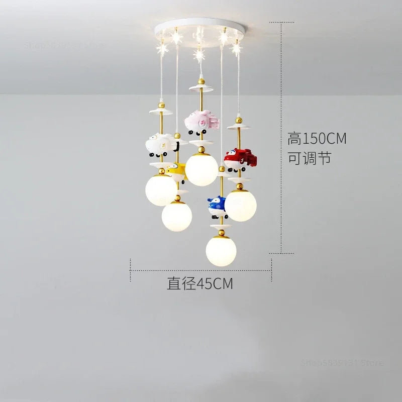 suspension à led créative style nordique pour chambre enfant - vue 11 sur 12