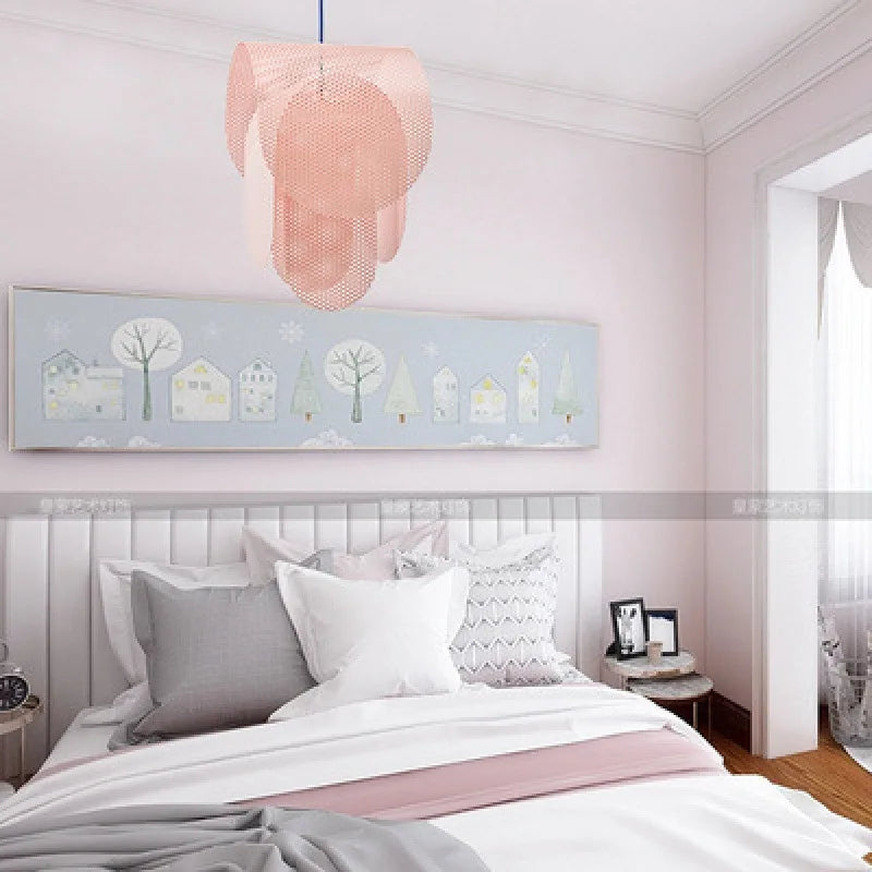 Nordique Créatif Filet De Pêche Lustre Chambre D'enfant Suspension Salon Restaurant Bar Chambre LED Éclairage Décoratif - vue 6 sur 9