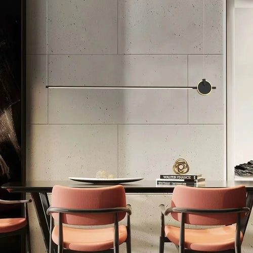lustre minimaliste moderne en ligne droite pour bureau design - vue 4 sur 8