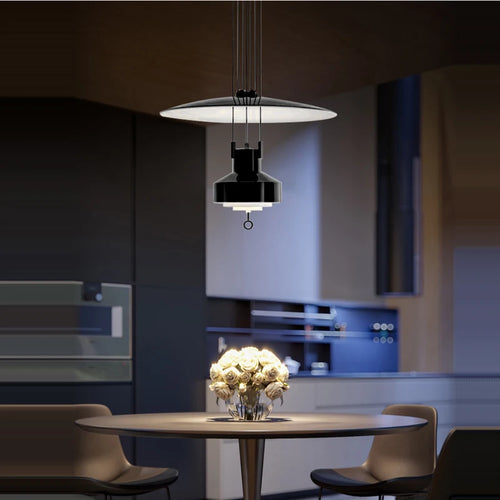 lustre italien flexible en aluminium avec leds dimmables - vue 2 sur 14