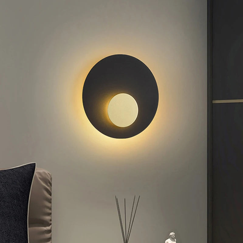 applique murale led lune dorée style nordique décoratif - vue 3 sur 8