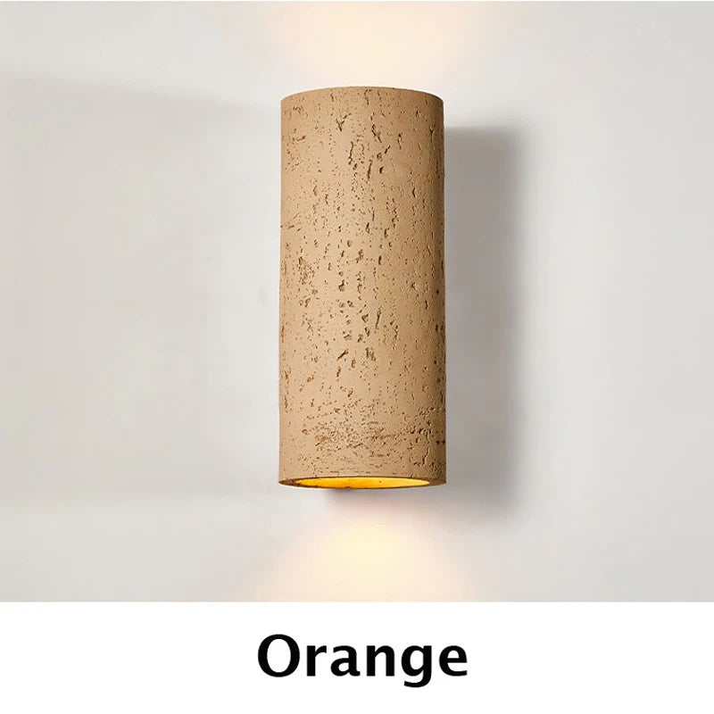 applique murale nordique led wabi-sabi en ciment rétro - vue 15 sur 16