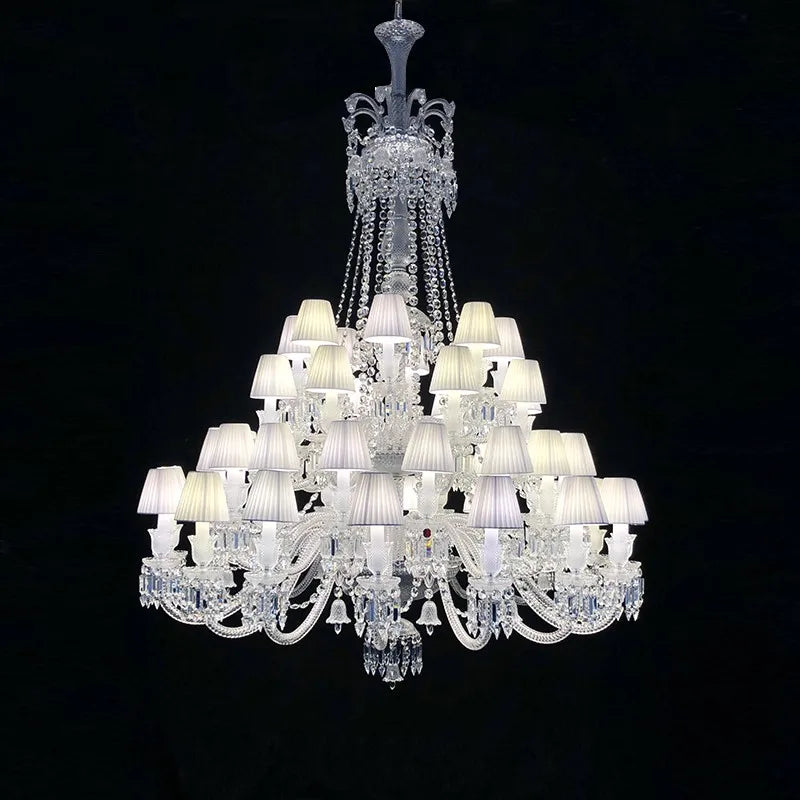 lustre en cristal transparent pour un éclairage élégant et raffiné - vue 6 sur 30