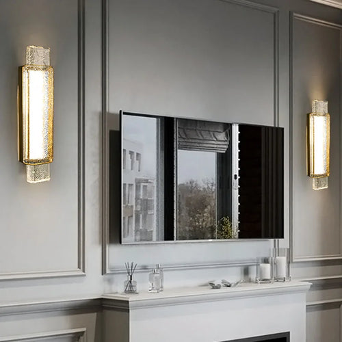 Applique murale de luxe en cristal et acier inoxydable - vue 5 sur 8