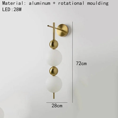 applique murale led créative en forme de boule décorative pour la maison - vue 10 sur 10