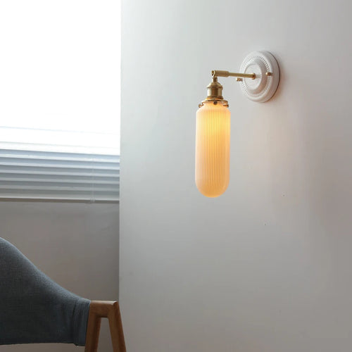 Applique LED nordique japonaise cuivre blanc