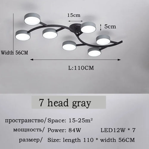 plafonnier led design moderne pour éclairage intérieur élégant - vue 17 sur 17