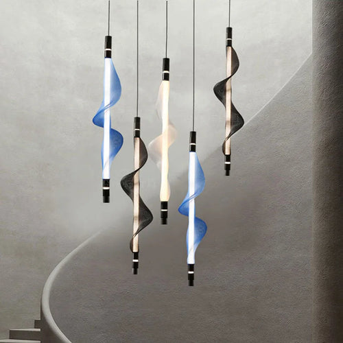 lustre design led postmoderne en acrylique tendance 2024 éclairage suspendu - vue 4 sur 18