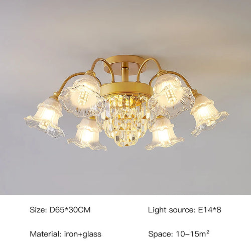 lustre rétro en cristal pour décoration intérieure élégante - vue 15 sur 18