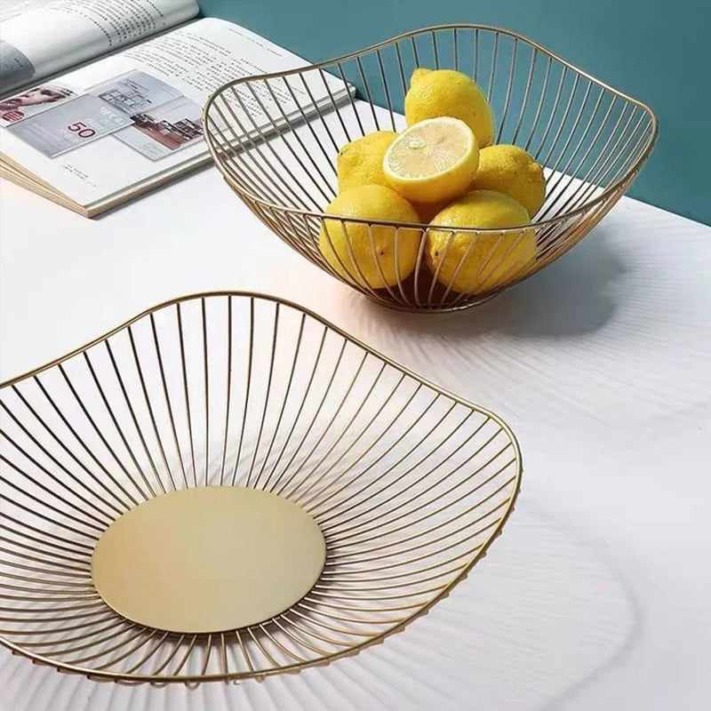 bols de rangement modernes en métal pour collations et fruits