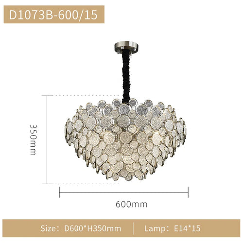 2023 Light Luxury LED Ceiling Chandelier Trend Villa Living Dining Room Pendant Lamp Modern Lustre Bedroom Hanging Light Fixture - vue 11 sur 13
