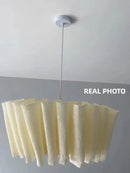 Nordique Vintage Wabi Sabi vent fait à la main tissu Led lustre B &amp; B éclairage intérieur salle à manger Bar chambre chevet suspension lumières