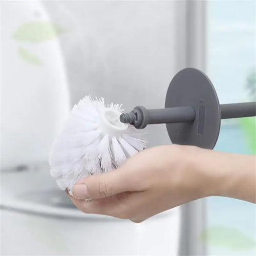 brosse de toilette moderne avec couvercle design élégant accessoires de nettoyage - vue 7 sur 9