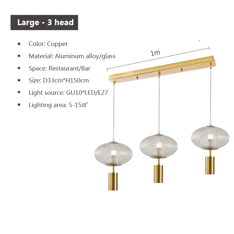 suspension en verre rétro design pour décoration intérieure