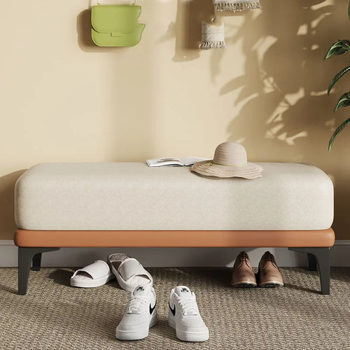 tabouret en velours moderne nordique pouf unique et peu encombrant - vue 4 sur 24