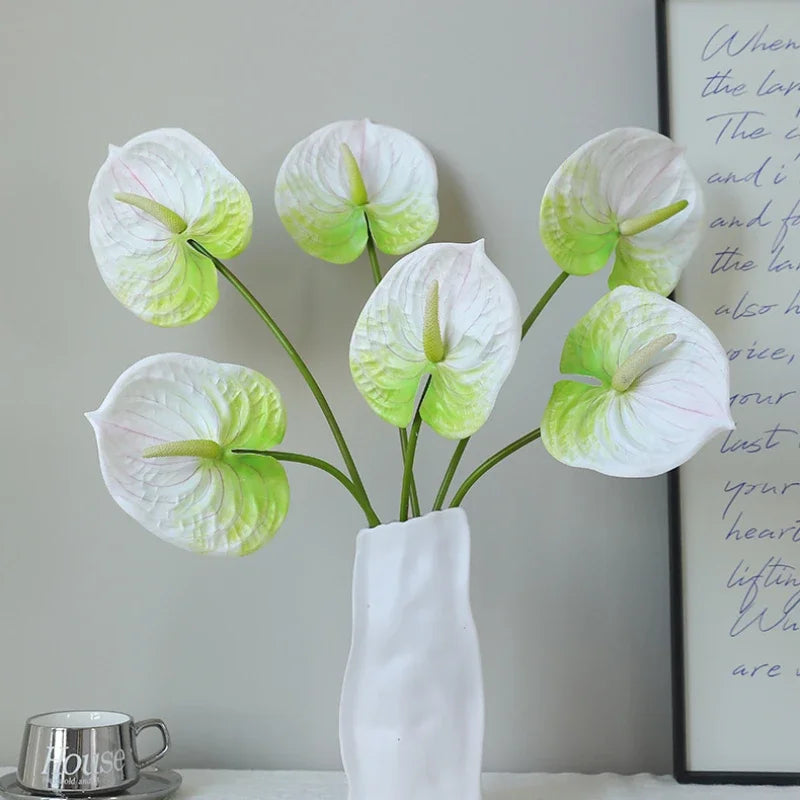 décoration de jardin feuilles artificielles anthuriums pour extérieur - vue 6 sur 10
