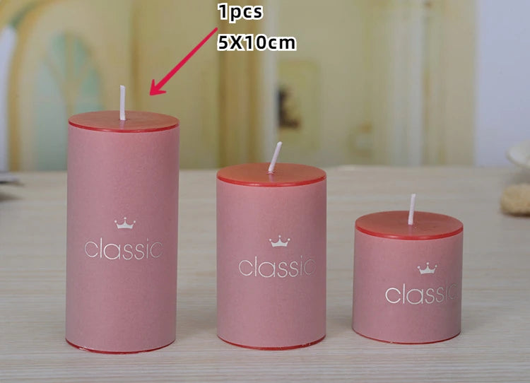 bougies piliers parfumées décoratives sans fumée en plusieurs tailles et couleurs - vue 11 sur 29