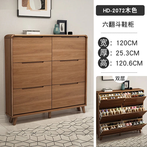 meuble à chaussures en bois design moderne gain de place luxe - vue 20 sur 22