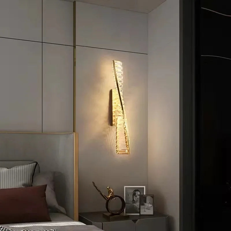 suspension en cristal design moderne led décorative - vue 6 sur 9