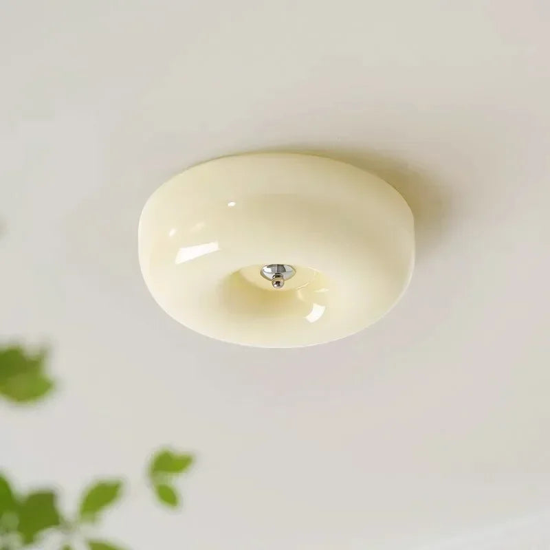 Plafonnier LED nordique minimaliste blanc/Beige