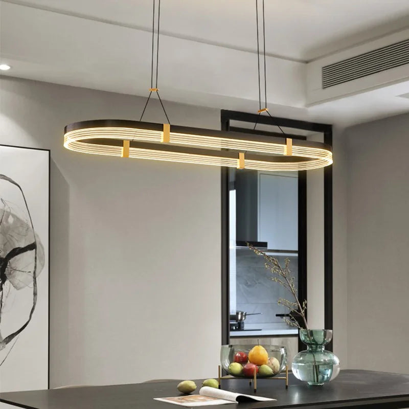 suspension moderne en led pour décoration intérieure élégante - vue 4 sur 8