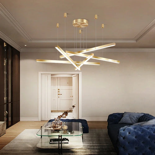 suspension à led en cuivre pour décoration intérieure élégante - vue 2 sur 14