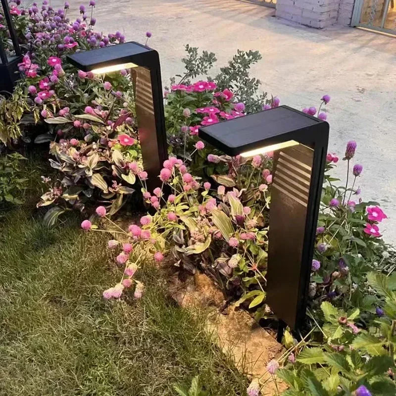 Le jardin solaire allume l'extérieur étanche lumière LED décoration voie paysage borne solaire pelouse lumières pour cour passerelle 2200mAh - vue 11 sur 14