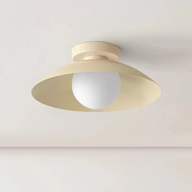 Plafonniers LED nordiques lampes à ampoule en fer Macaron minimaliste pour salon chambre couloir allée entrée balcon Luminaires